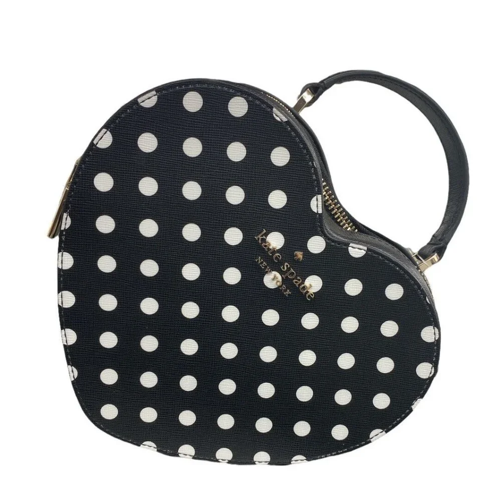 Kate Spade purse Love Shack Heart handbag crossbody in polka dots NWT - Picture 8 of 8